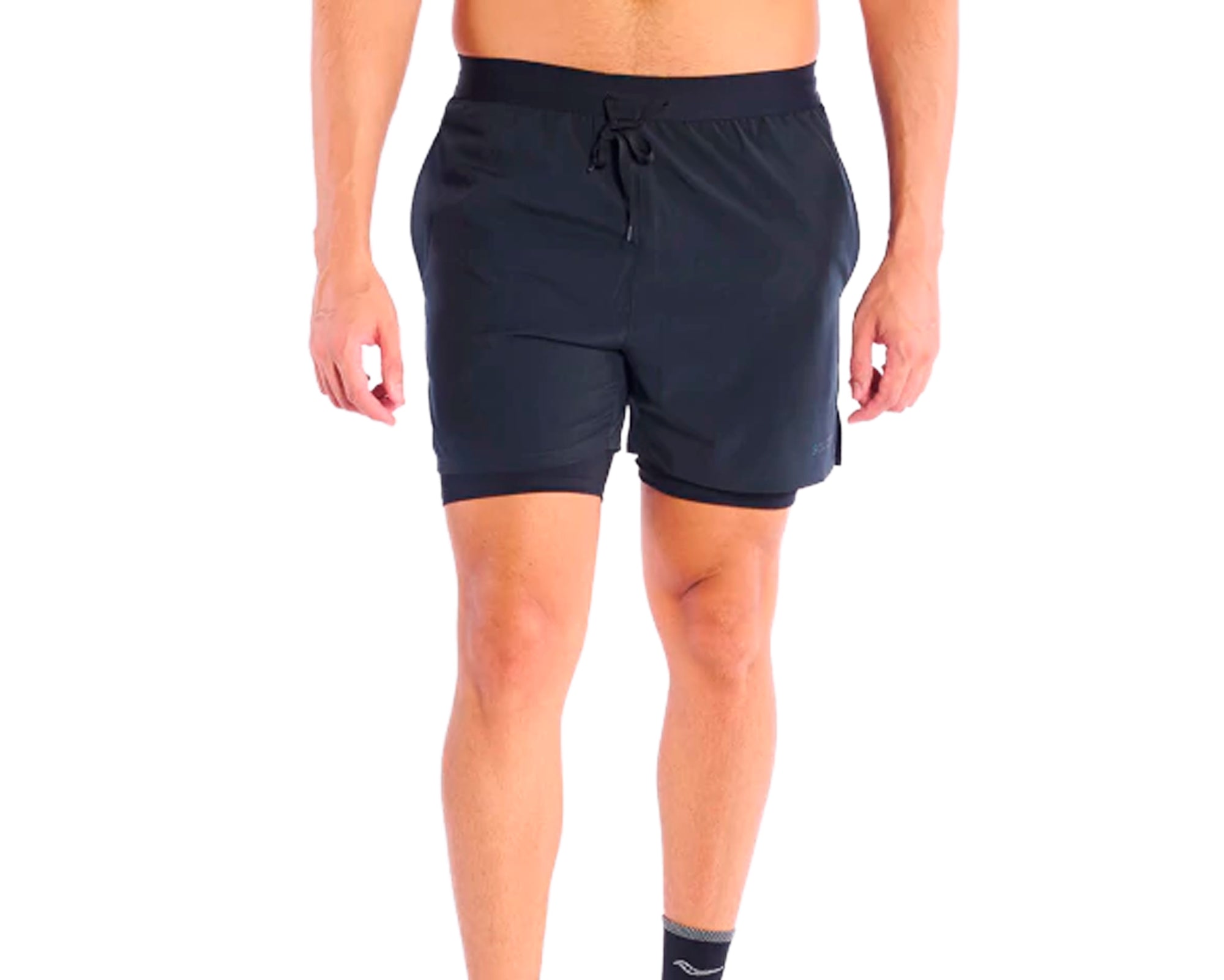 SAUCONY Short Outpace 7" 2 in 1 - Hombre Black
