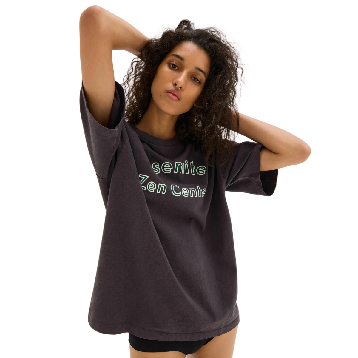 Playera de algodón District Vision California Cotton Tee Black Yosemite Unisex