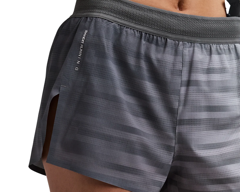 Shorts deportivos Bandit CoolGrid™ 3" Split Uneven Gradient para mujer
