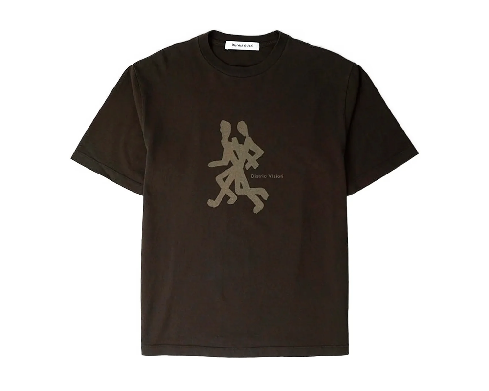 Playera de algodón District Vision California Cotton Tee Runners Deep Brown Unisex