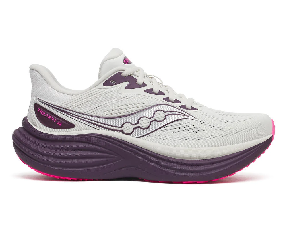 Tenis de pavimento Saucony Triumph 24 Mujer Quartz | Eggplant
