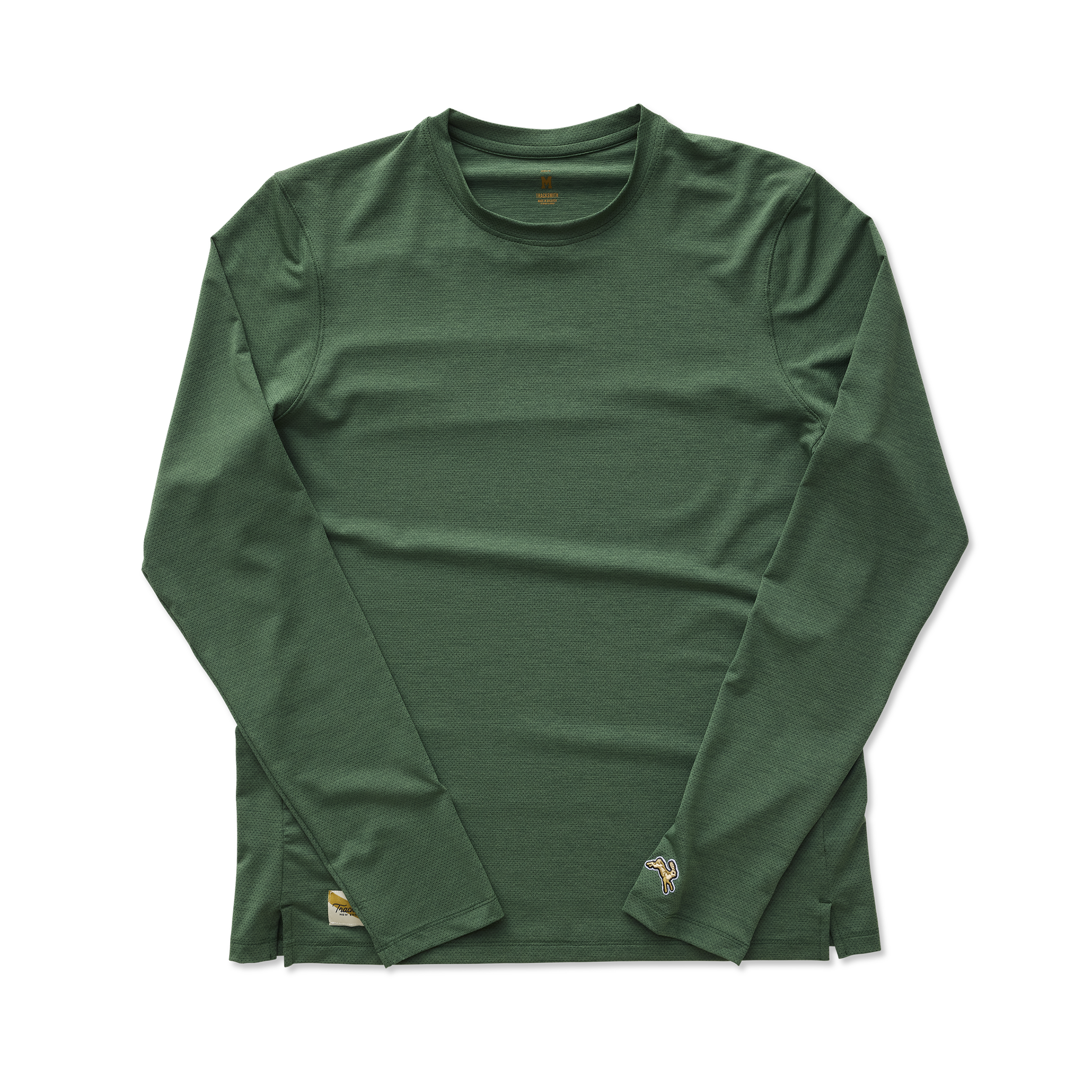 Playera Manga Larga Tracksmith Session Emerald Hombre