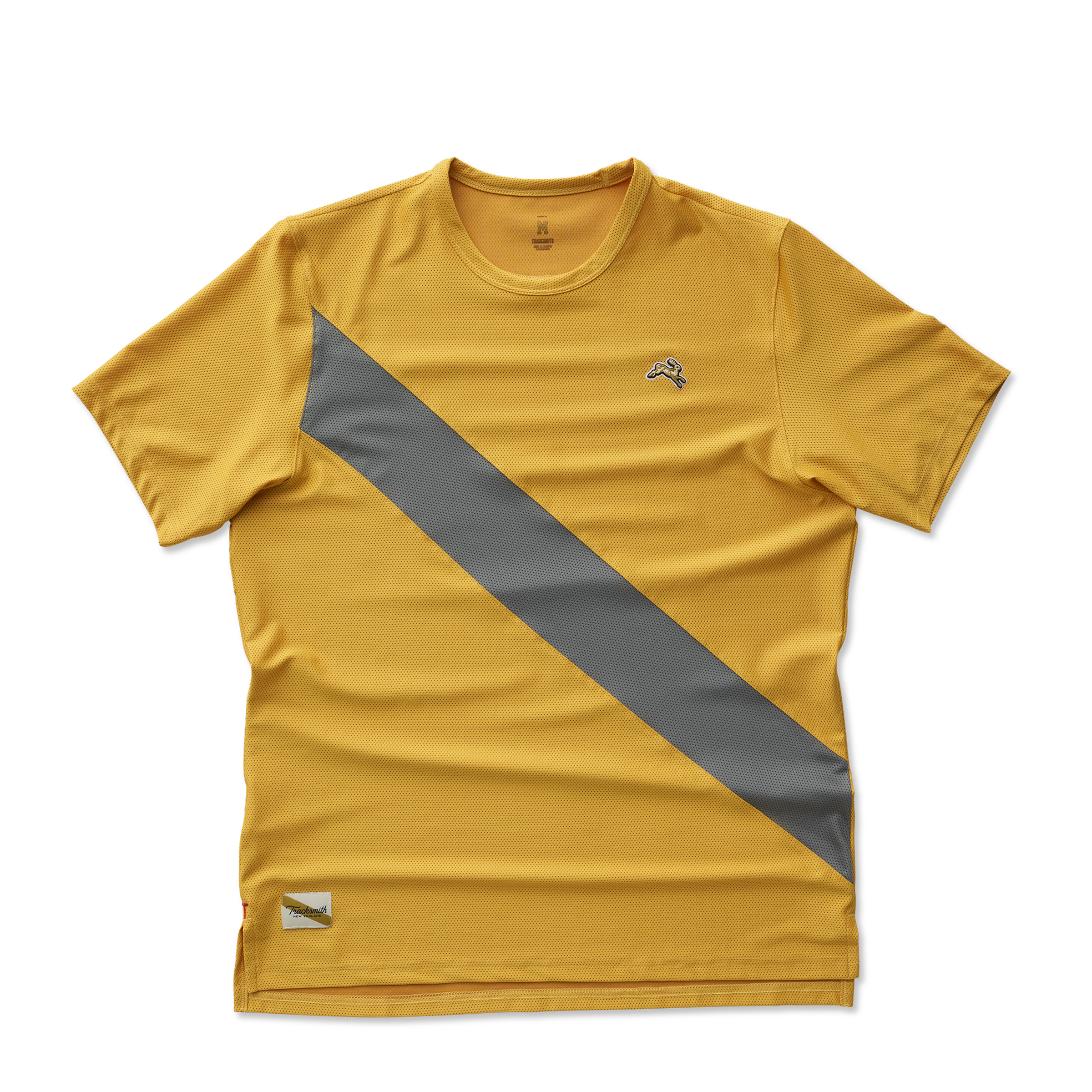 Playera Deportiva Tracksmith Van Cortlandt Tee Honey Gold/Sedona Sage
