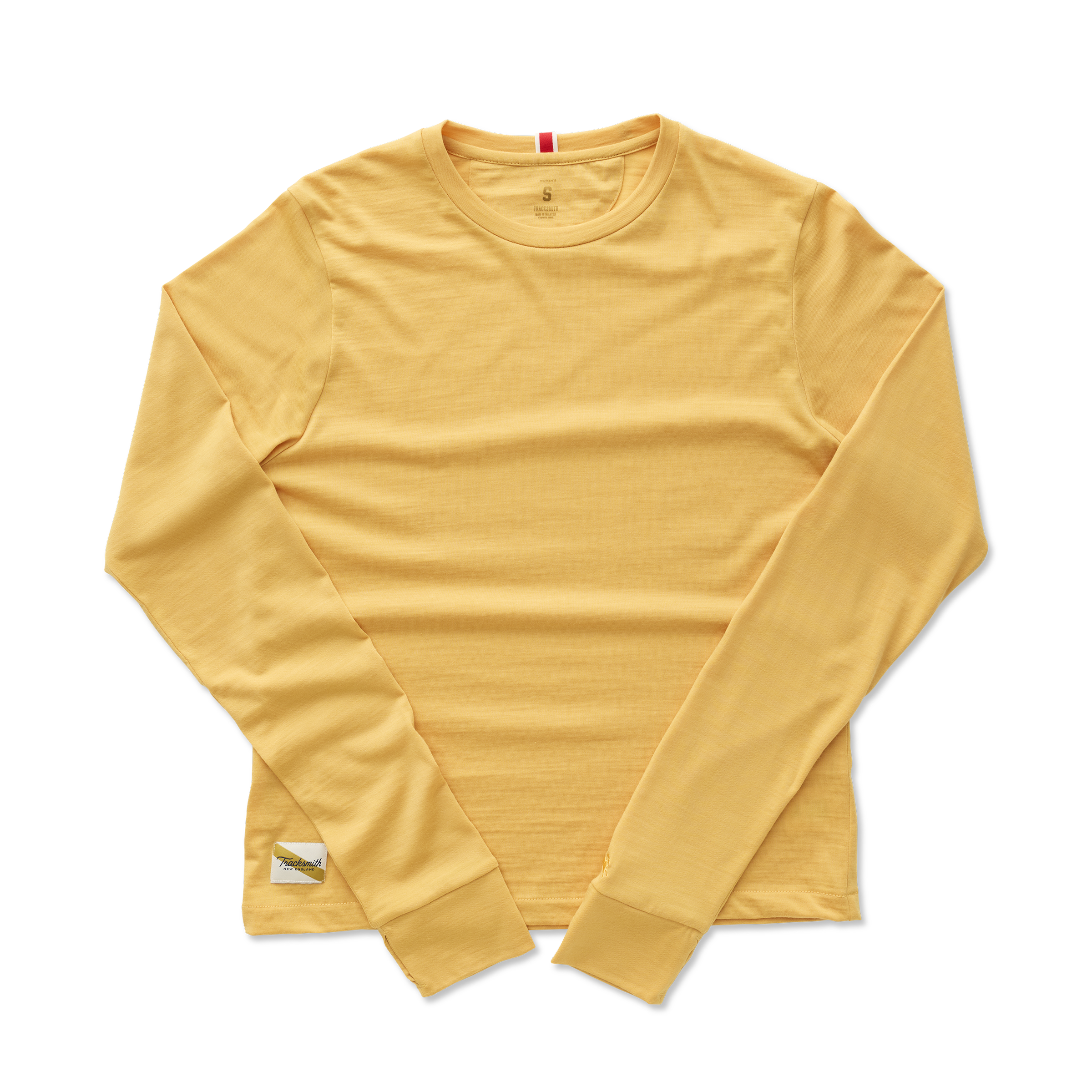 Playera Manga Larga Tracksmith Harrier Honey Gold Mujer