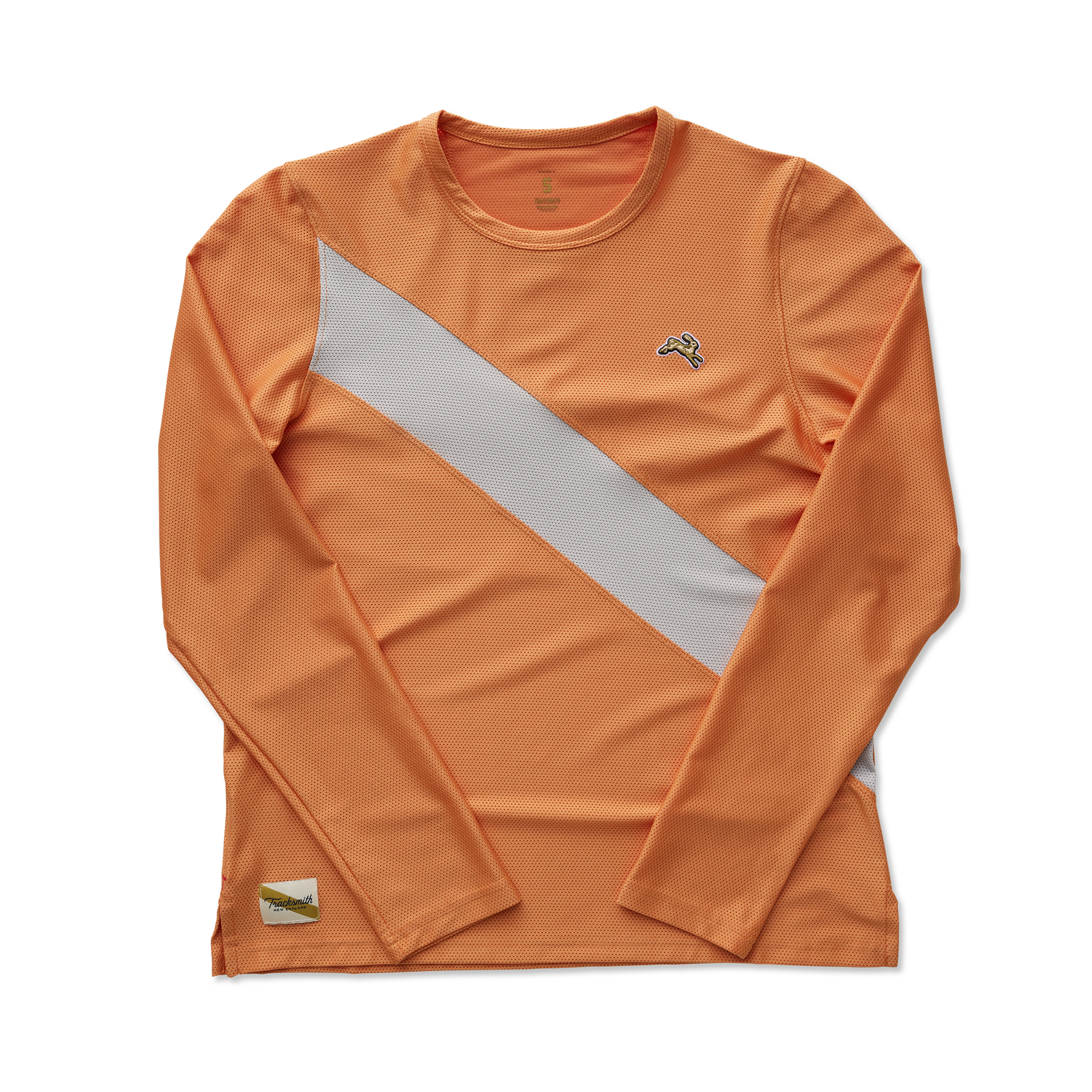 Playera Manga Larga Tracksmith Van Cortlandt Coral Gold