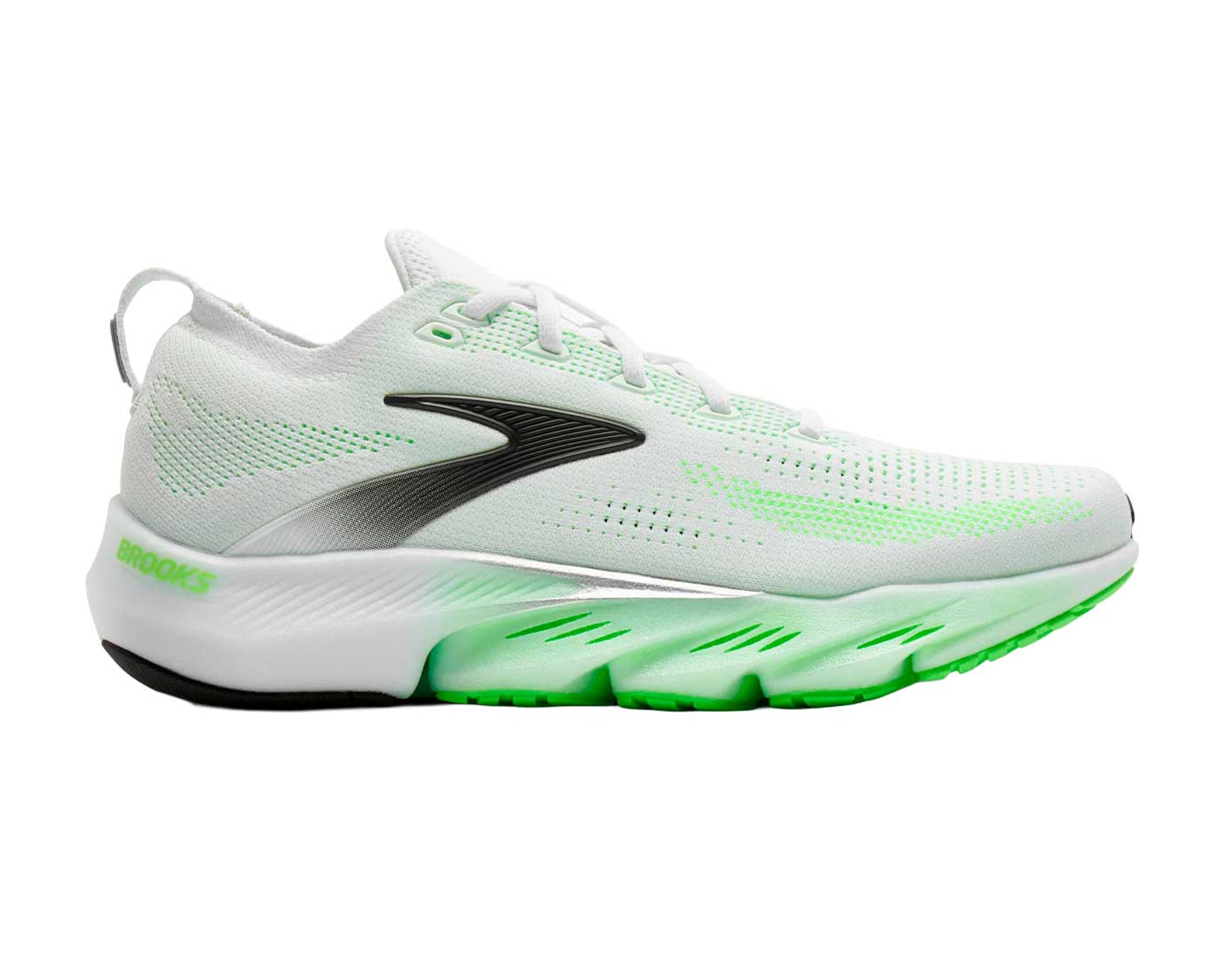 BROOKS Glycerin Flex - Hombre White/Green Gecko/Phantom