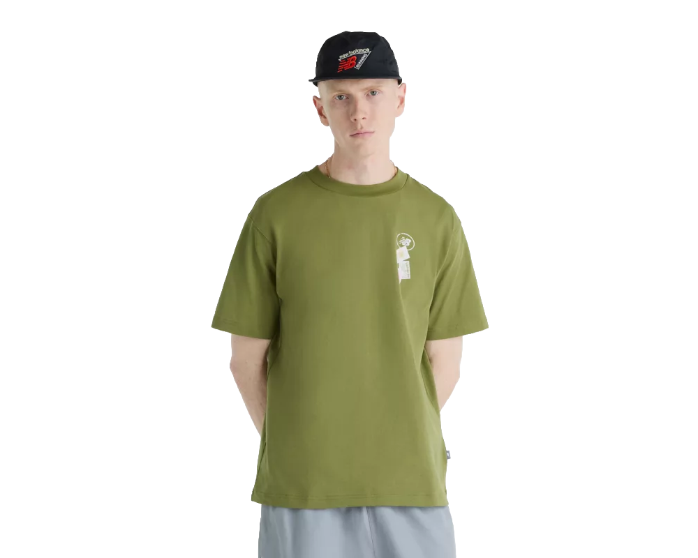 Playera de algodón New Balance International Stamp All City para hombre