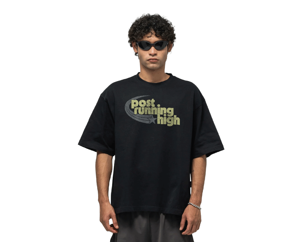 Playera de algodón Hermanos Koumori SS PRH Boulder Black