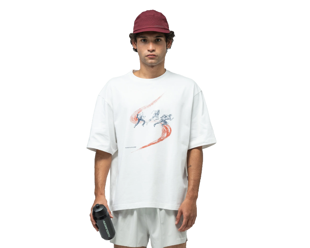 Playera de algodón SS Sync Run Boulder Hermanos koumori para hombre