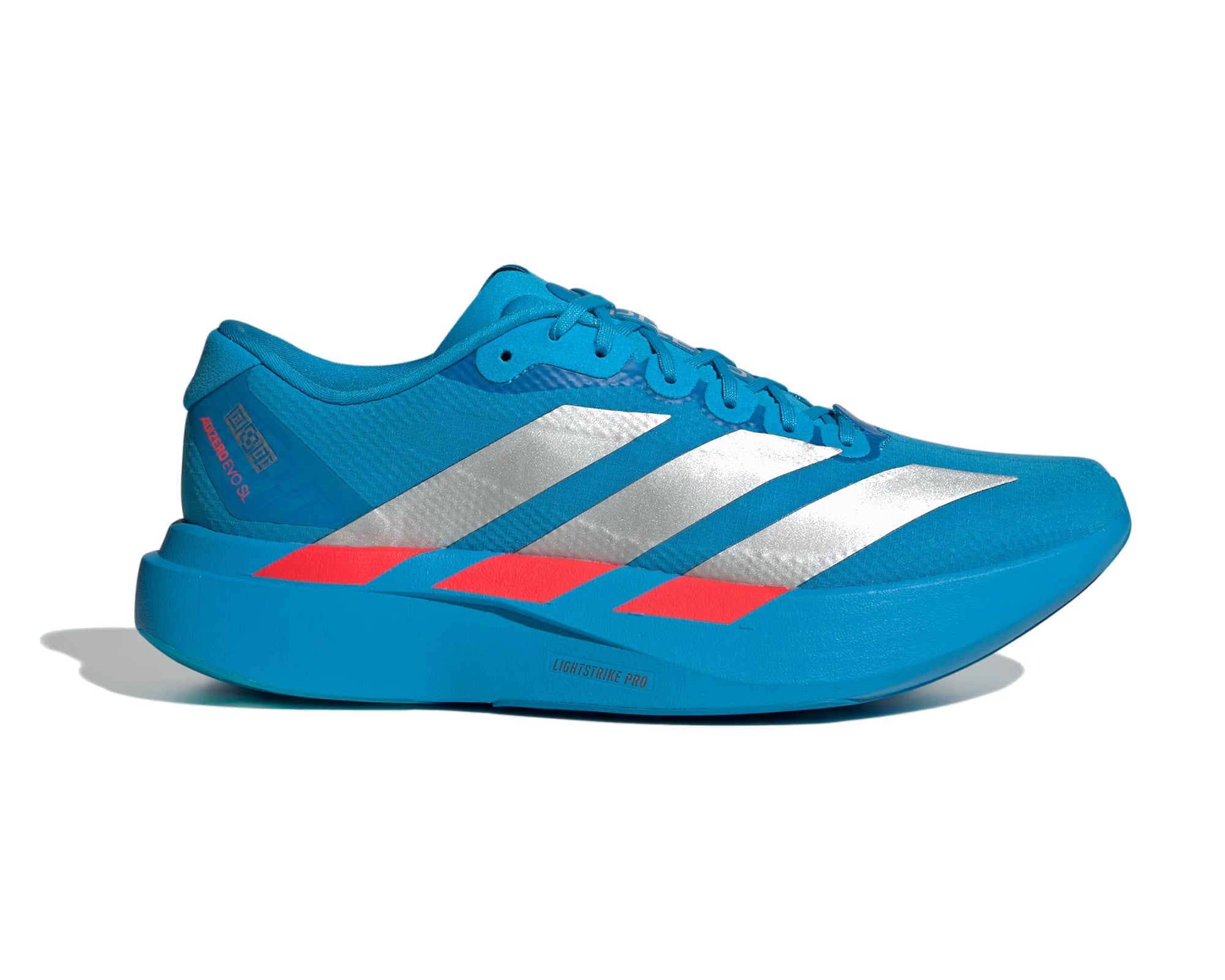 Adidas ADIZERO EVO SL WOVEN - Hombre Solar Blue / Silver Metallic / Lucid Red