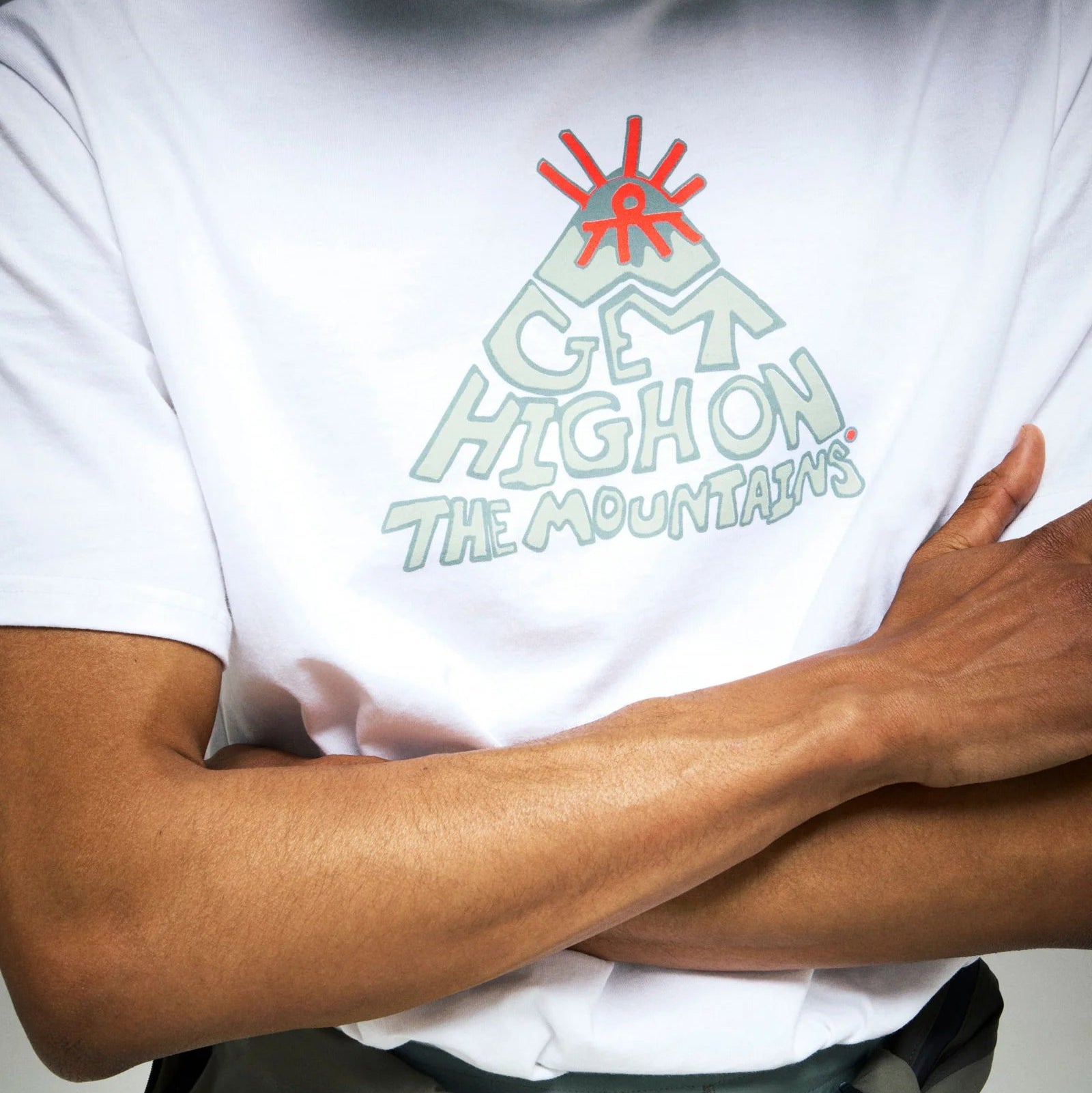 California Cotton Tee Mountains Vintage White · Unisex