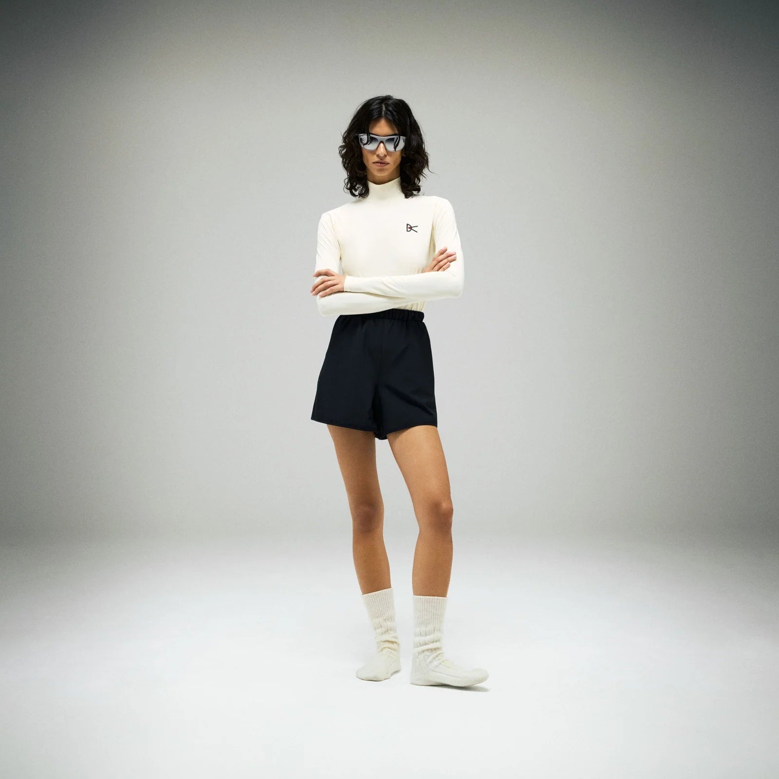 Paneled Long Sleeve Tee, Mushroom · Mujer