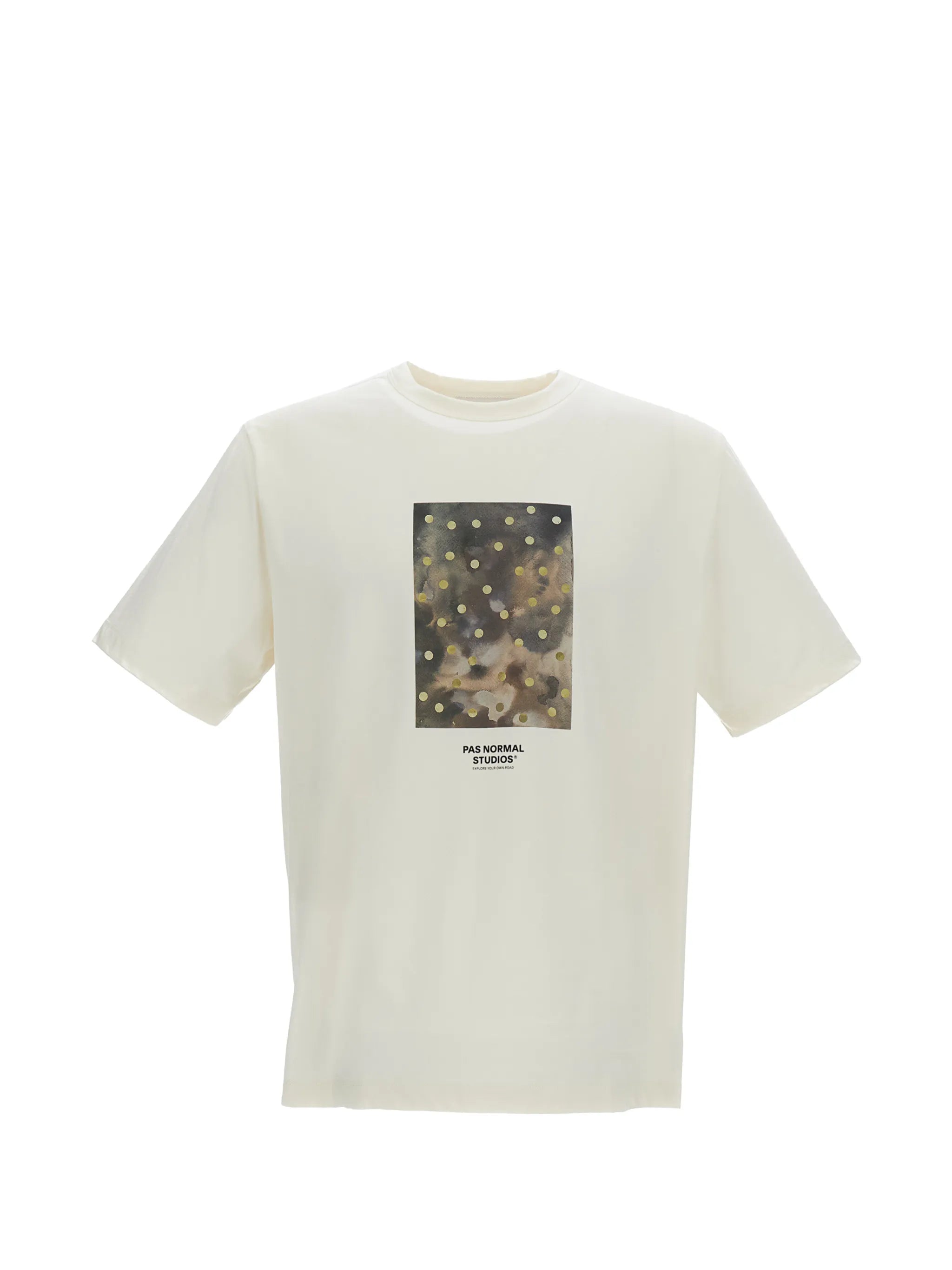 PAS NORMAL STUDIOS Off-Race Cotton Tech Graphic T-Shirt Off White - Unisex