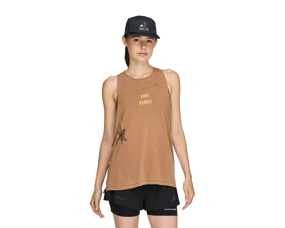 Playera sin mangas Adidas Running X Song For the Mute para mujer