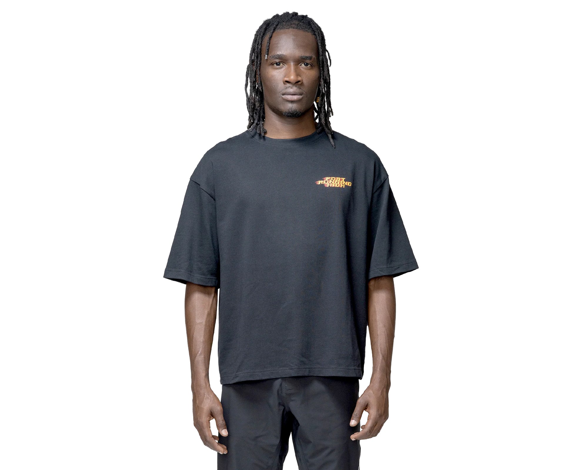 Hermanos Koumori Post Running High Flames Boulder T-shirt Negra