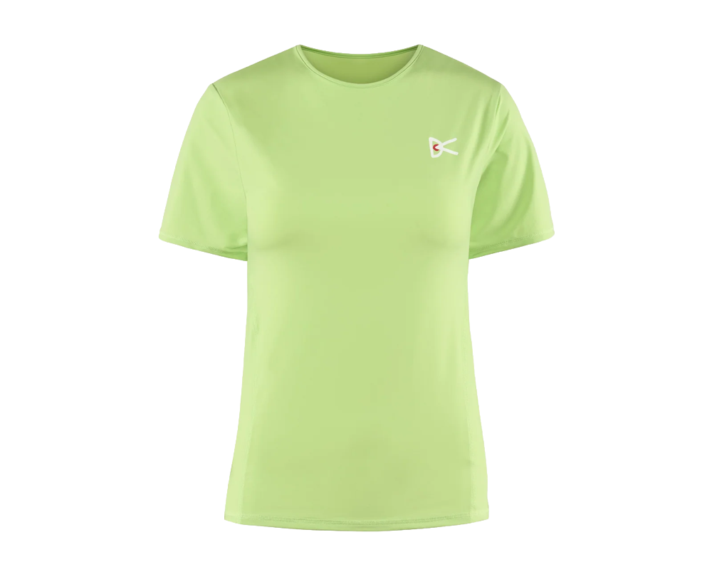 Playera District Vision Paneled Short Sleeve Melon para mujer