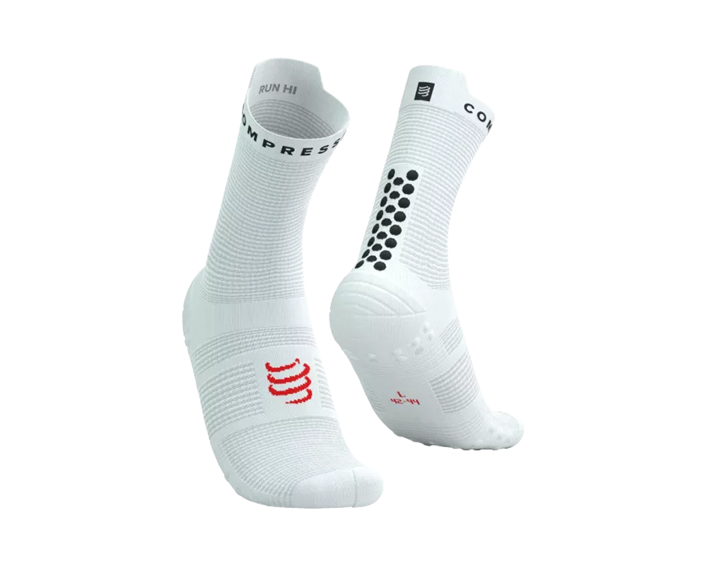 Calcetines Compressports Pro Racing Socks White/Black Unisex