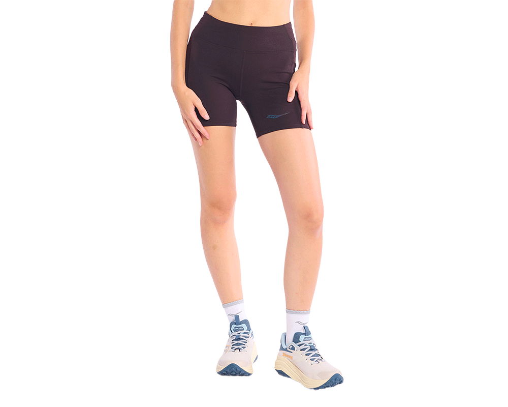 Mallas de correr SAUCONY Fortify 6" Mujer Brown Bean