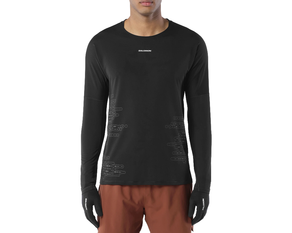 Playera de manga larga Salomon SENSE AERO GRAPHIC para hombre