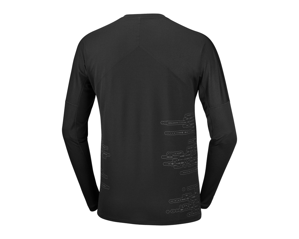 Playera de manga larga Salomon SENSE AERO GRAPHIC para hombre