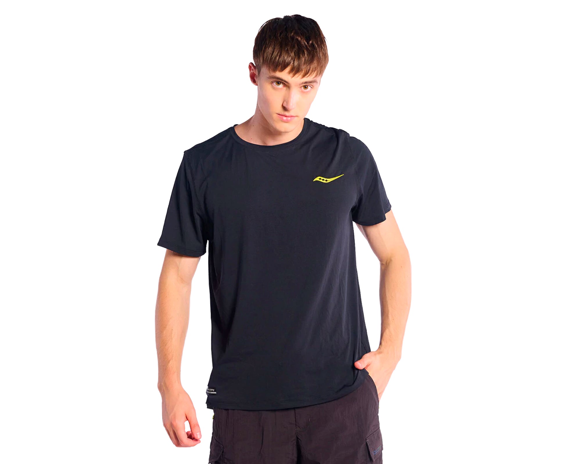 SAUCONY Endorphin Short Sleeve - Hombre Black