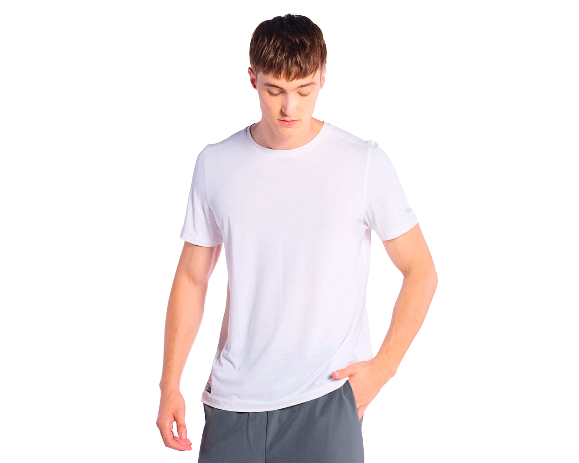 SAUCONY Endorphin Short Sleeve - Hombre White