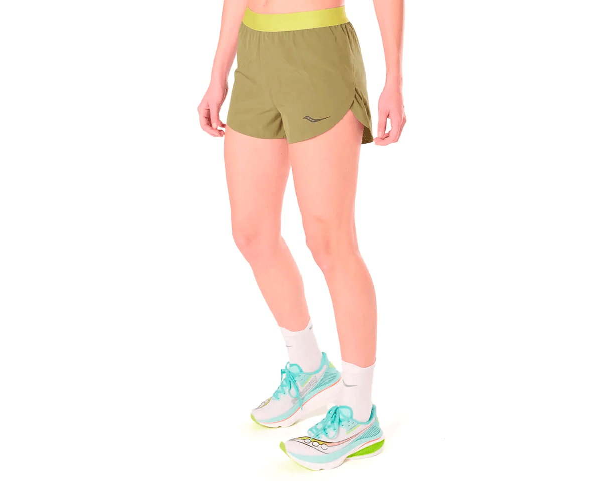 Short de competencia Saucony Endorphin Split Short para mujer