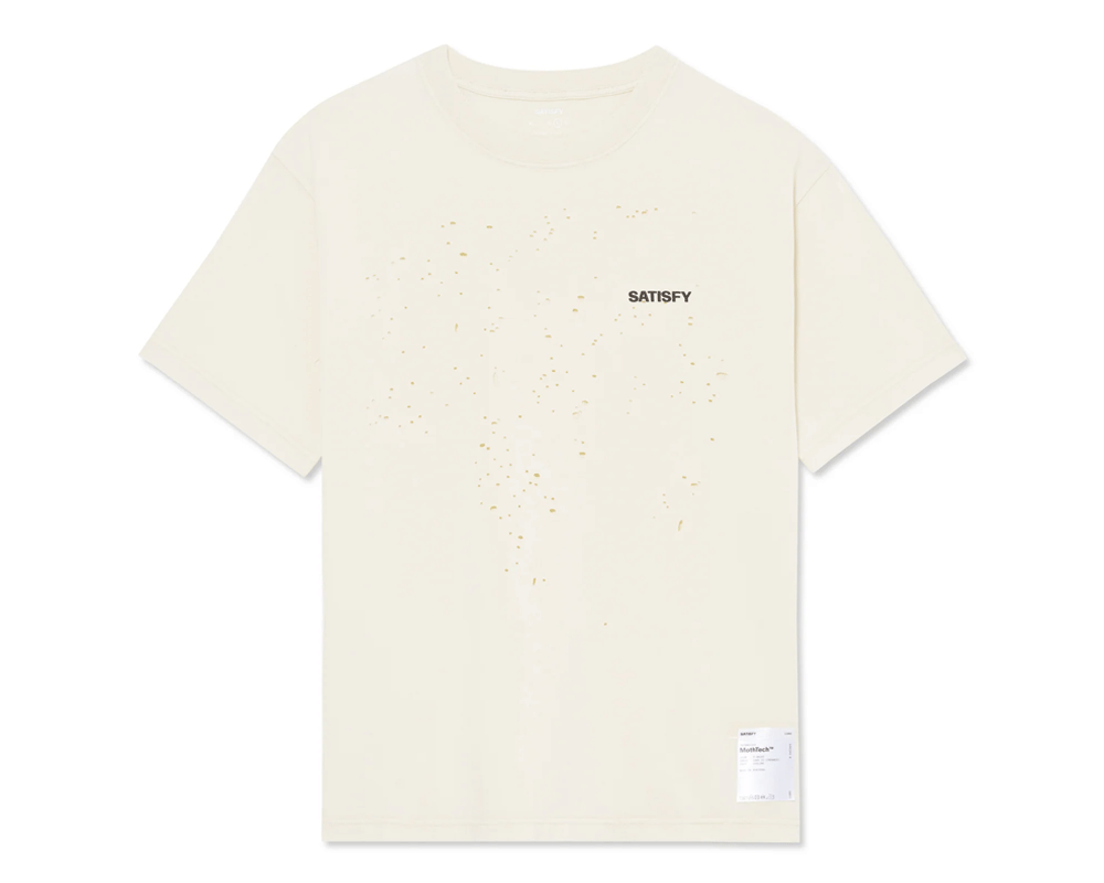 Playera deportiva Satisfy MothTech Unisex Aged Ecru