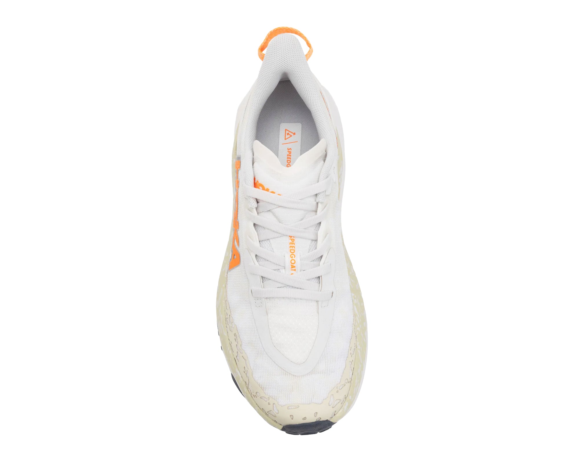HOKA Speedgoat 6 White/Neon Tangerine Hombre