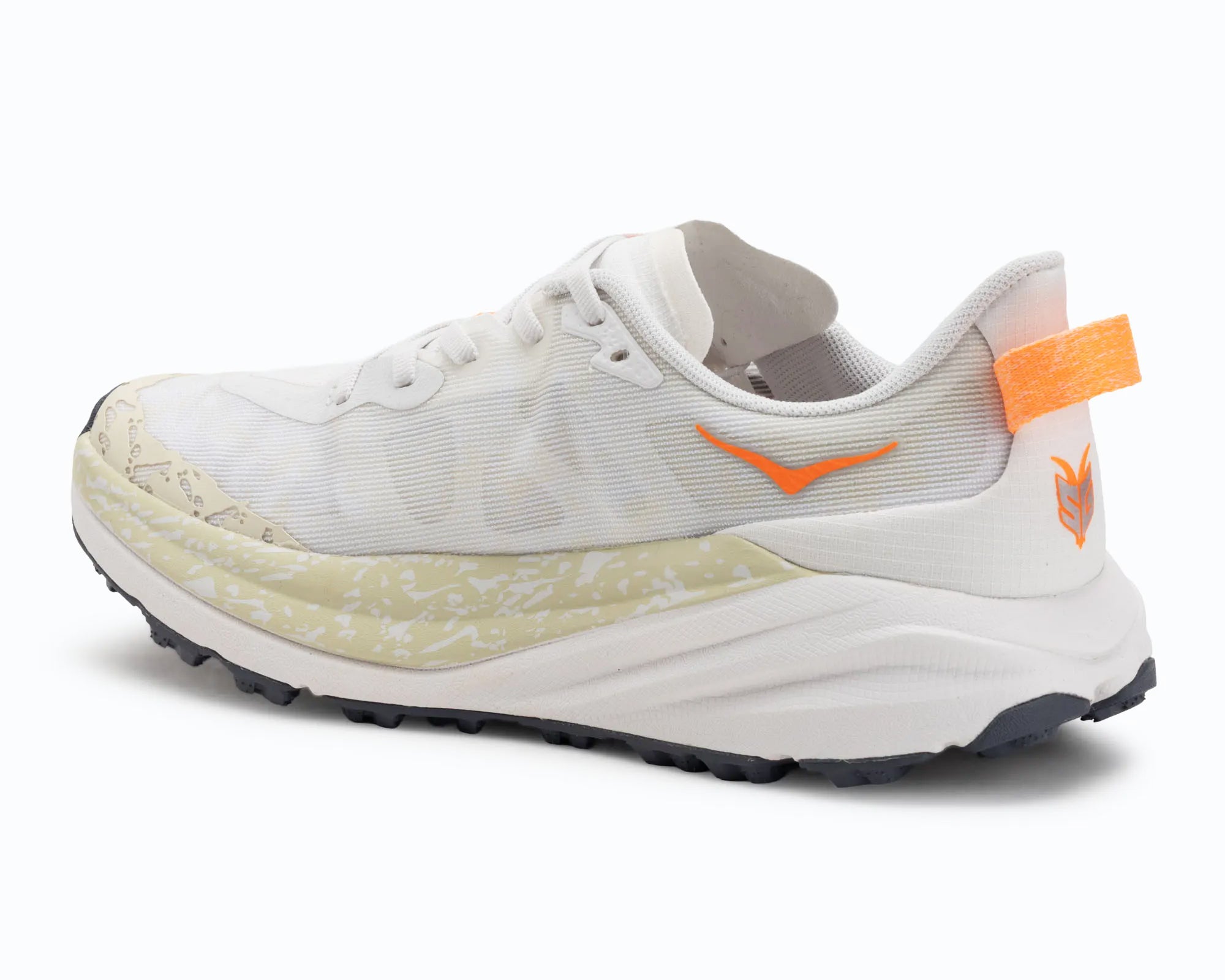 HOKA Speedgoat 6 White/Neon Tangerine Hombre