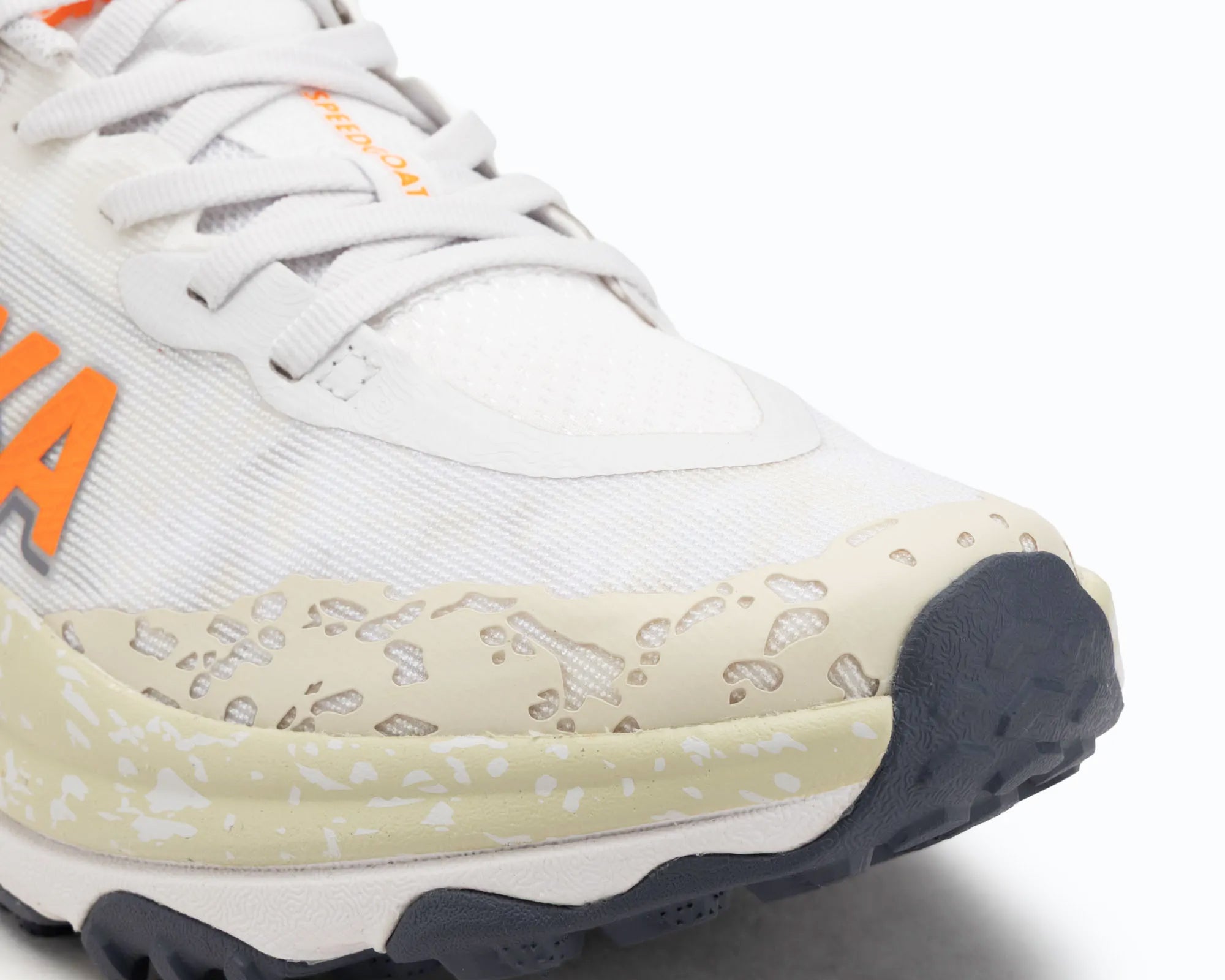 HOKA Speedgoat 6 White/Neon Tangerine Hombre