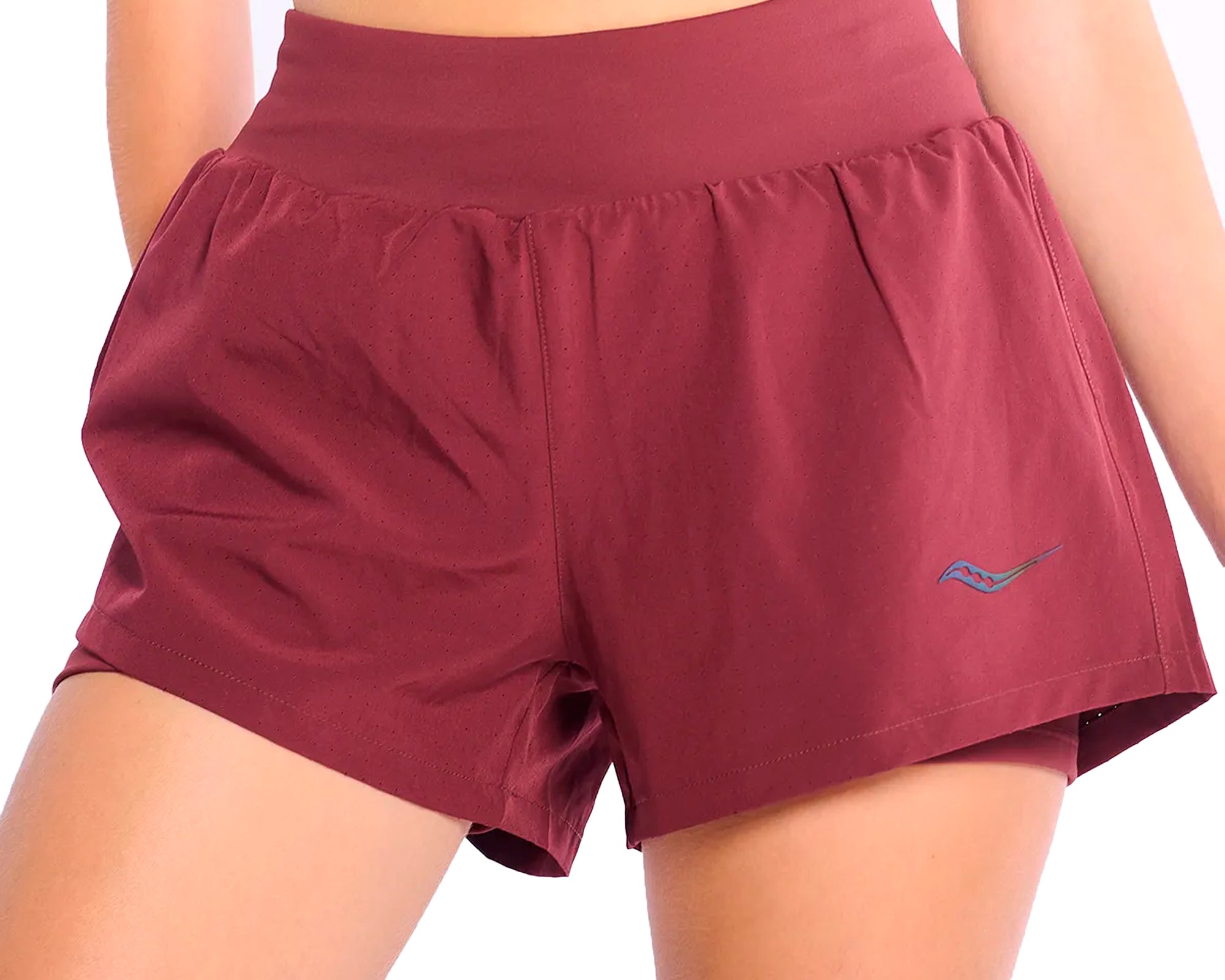 SAUCONY Short Outpace 2 in 1 - Mujer Malbec Wine
