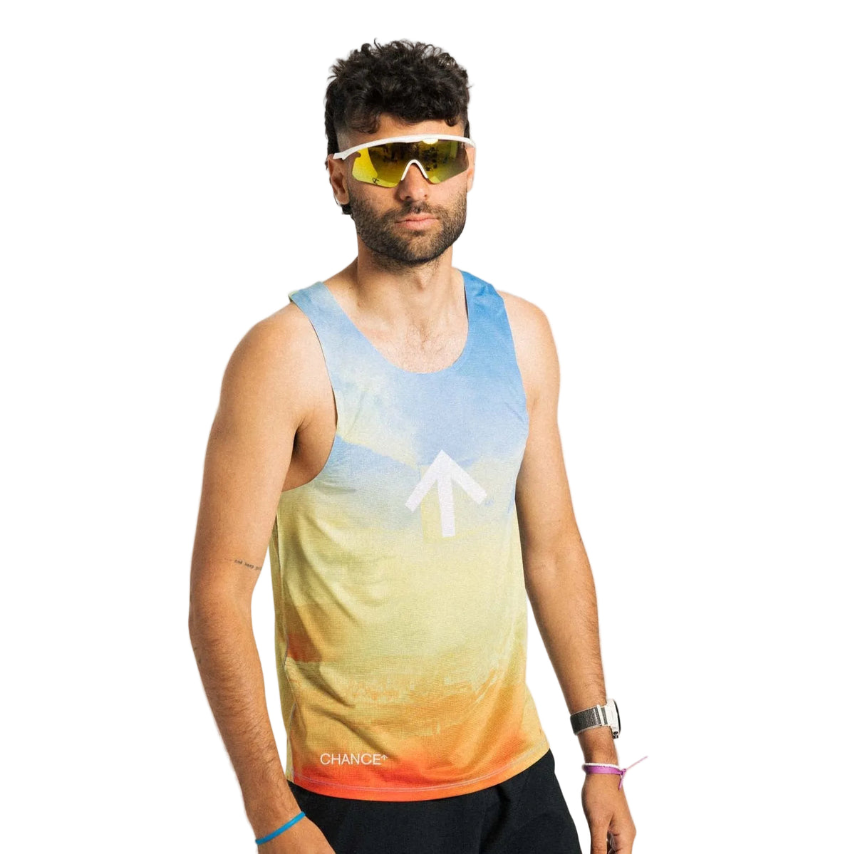 Playera sin mangas Chance AROW Singlet Morning Sky para hombre