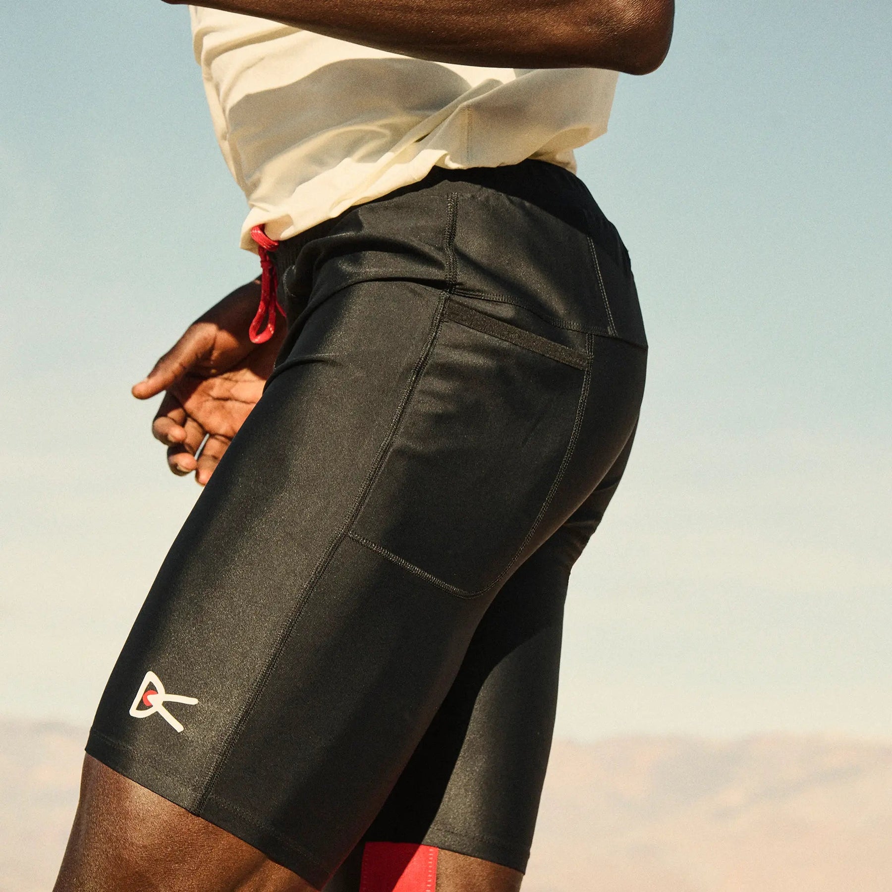 District Vision 9in Recycled Half Tights Black - Hombre