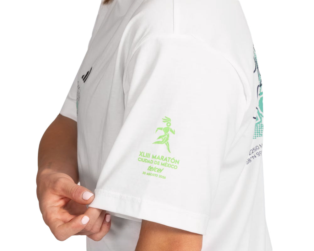 Playera deportiva ADIDAS Maratón Ciudad de México 2026