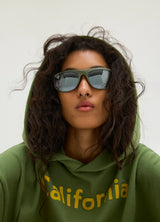 District Vision California Cotton Hoodie Green California - Unisex