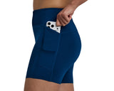 Bandit Striped Cadence™ 5" Compression Shorts Ink Blue - Mujer