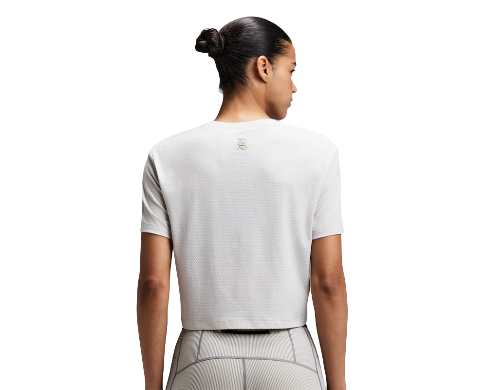 Playera manga corta Bandit Cropped Run Micromesh™ Mujer