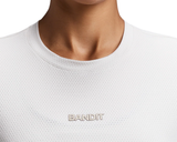 Playera manga corta Bandit Cropped Run Micromesh™ Mujer