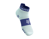 Calcetines Compressports  Pro Racing Socks Low White/Orient Blue V4.0