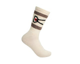 District Vision USA Cotton Socks Cream-Brown Stripe (2 PACK)
