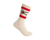 District Vision USA Cotton Socks Cream/Red Stripe (2 PACK)