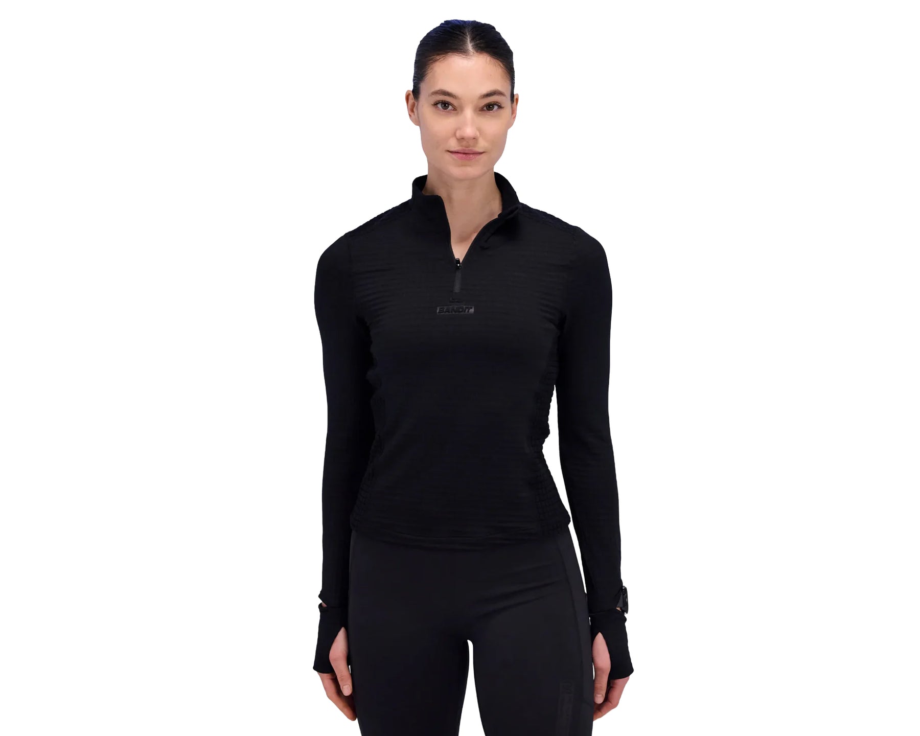Bandit CaldoGrid Cold Weather Quarter Zip Black - Mujer