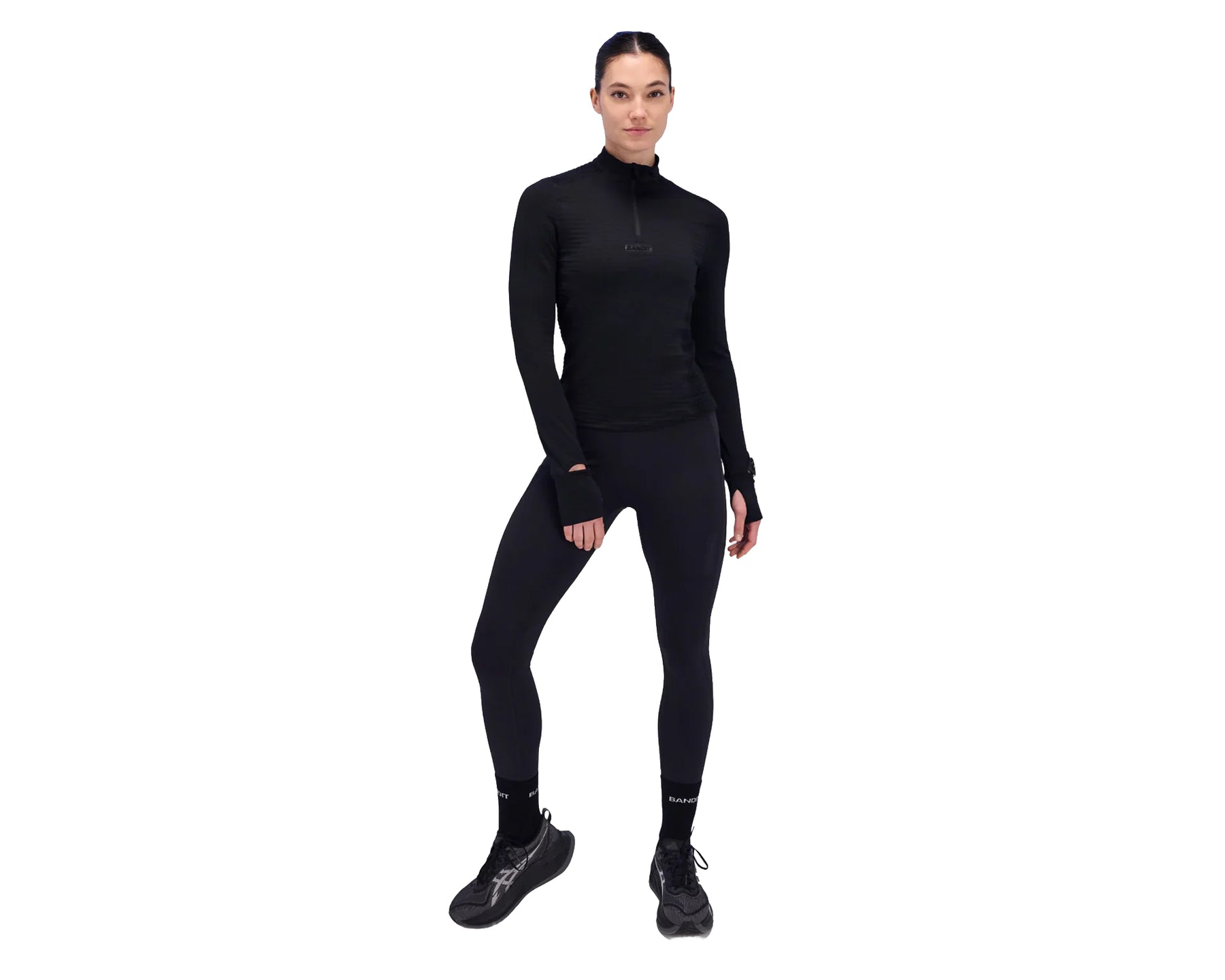 Bandit CaldoGrid Cold Weather Quarter Zip Black - Mujer