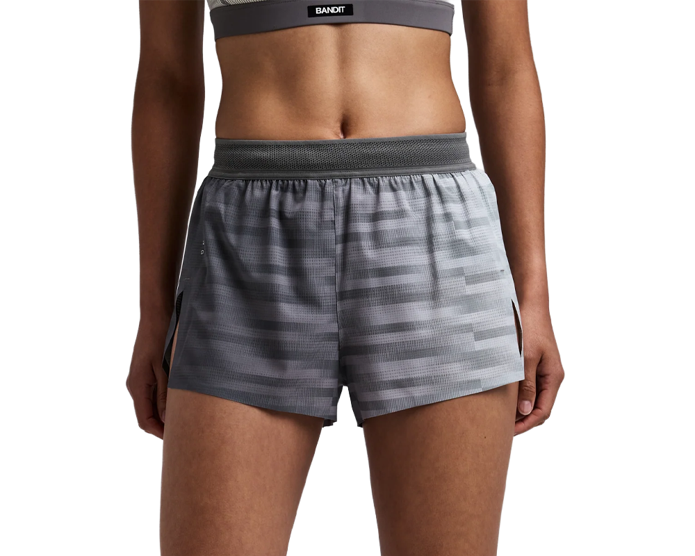 Shorts deportivos Bandit CoolGrid™ 3" Split Uneven Gradient para mujer