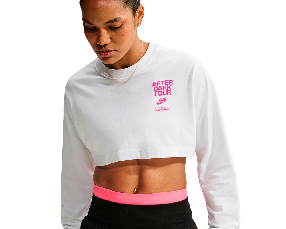 Playera Cropped Nike After Dark Tour Mujer