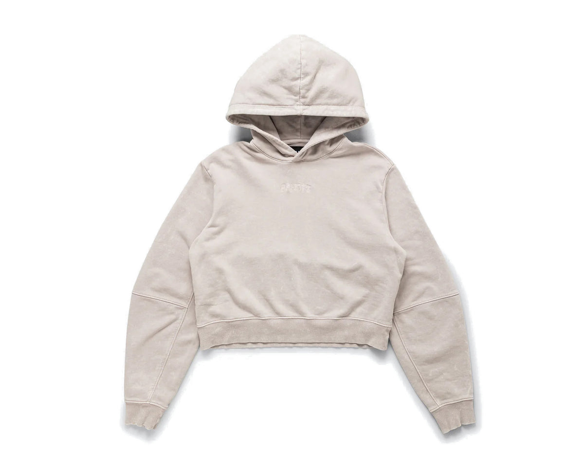 Bandit Cotton Fleece Cropped Hoodie Ash - Women