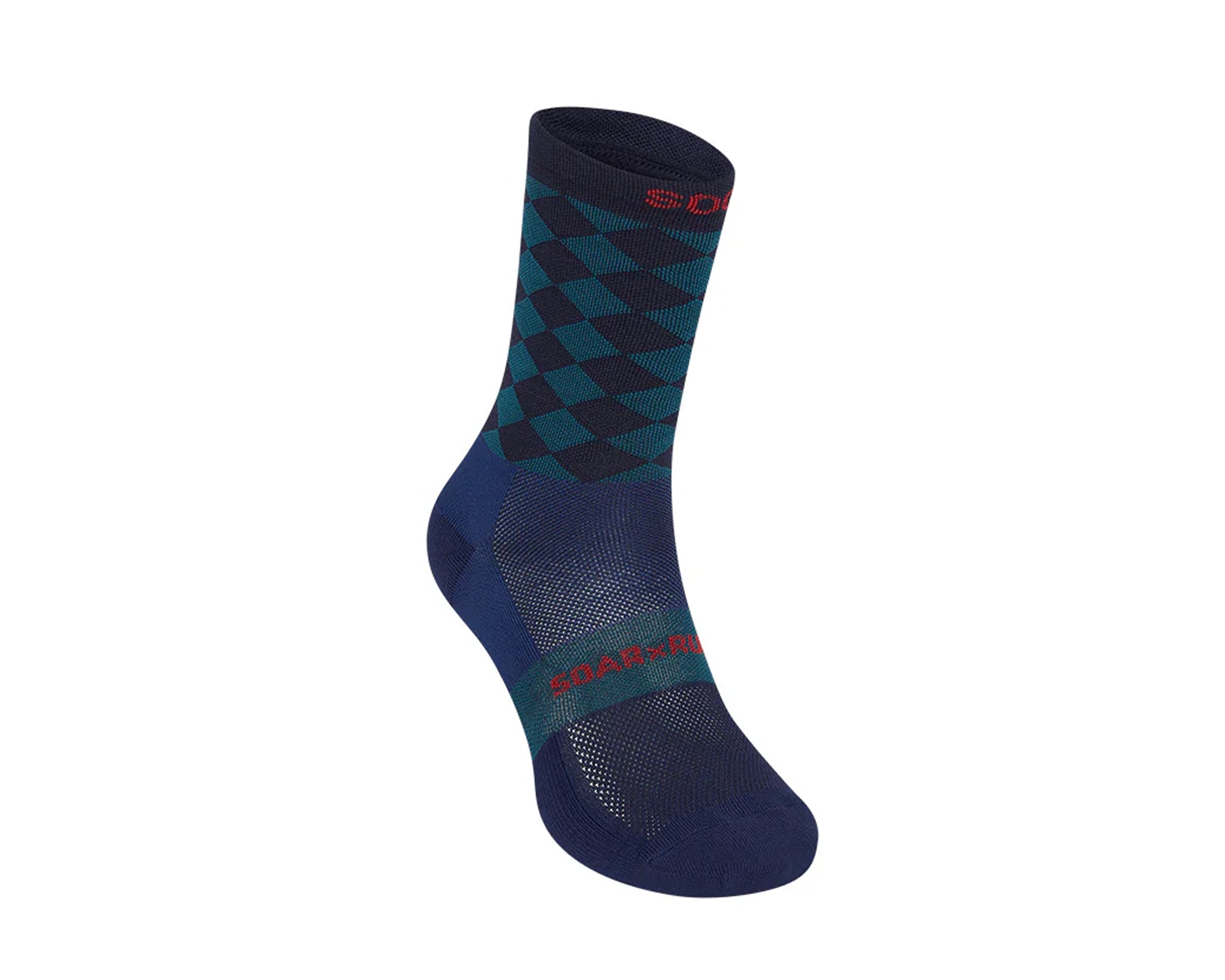 SOAR Diamond Crew Socks Green/Navy