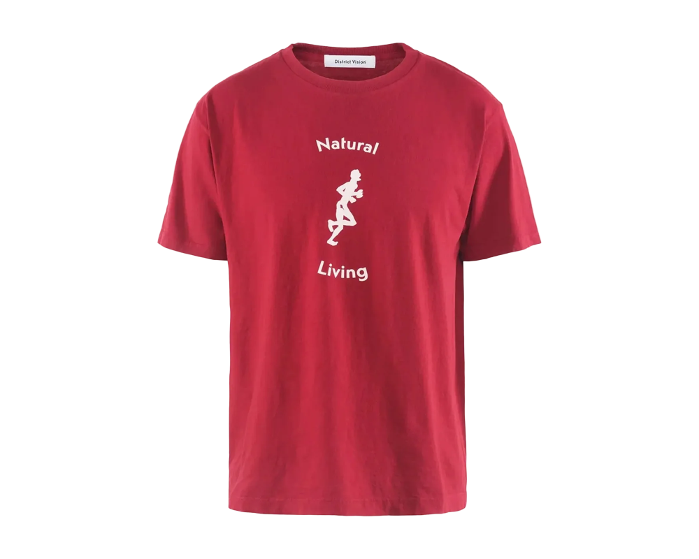 Playera de algodón District Vision California Cotton Tee Red Living Unisex
