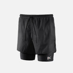 Ripstop Layered Trail Shorts, Black · Hombre